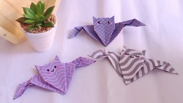 origami kelelawar cara membuat kelelawar dari kertas origami