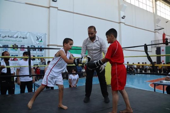 Suriye'nin kuzeyindeki Azez ilçesi, ilk boks turnuvasına ev sahipliği yaptı