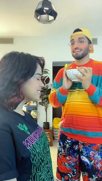مشاعل الشحي وزوجها جابو العيد