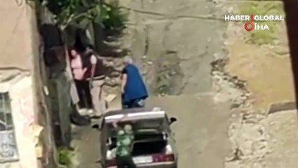 Başkent'te satırlı kavganın görüntüleri! Bagajdan böyle çıkardı
