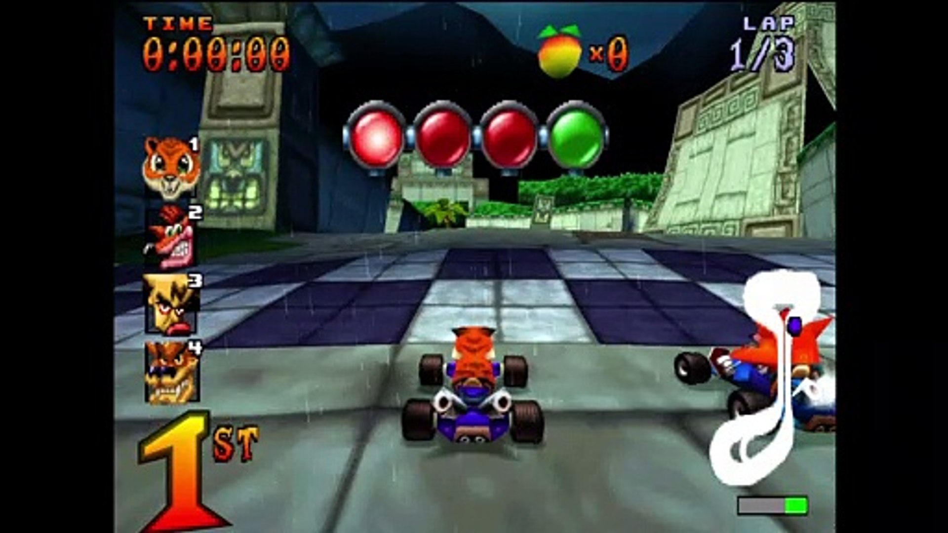 ⁣[PS1] Crash Team Racing Gameplay - Tiger Temple