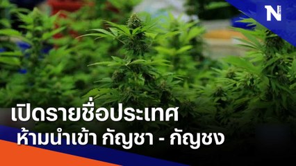 เปิดรายชื่อประเทศ ห้ามนำเข้า กัญชา - กัญชง | เนชั่นทันข่าวเที่ยง | NationTV22