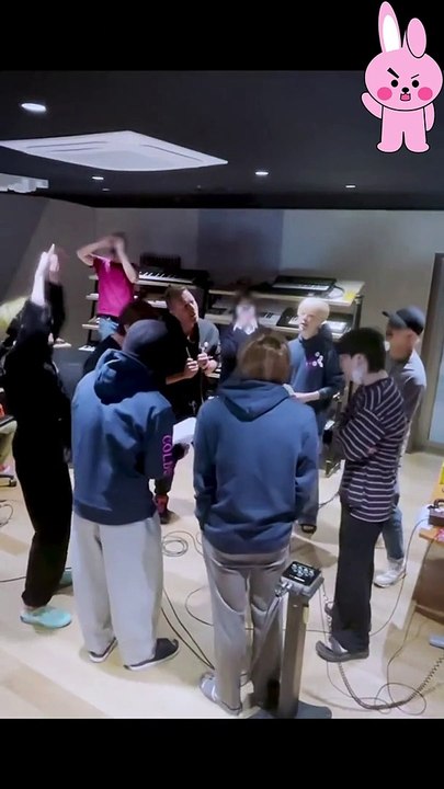 bts members are behind the screen