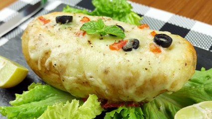 Stuffed Potato with cheese - Yummilicious