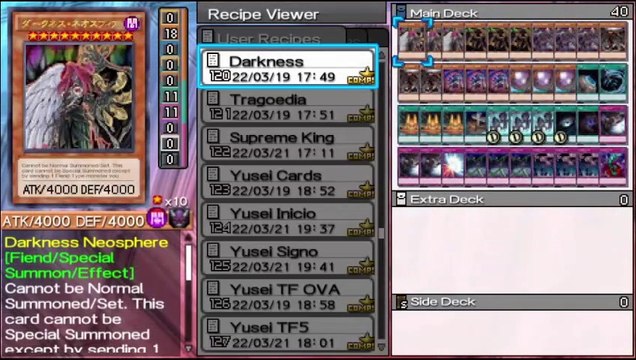 Yu-Gi-Oh! ARC-V Tag Force Special PSP - Darkness (Anime y Videojuegos) Deck Profile #OCG #cardgamer