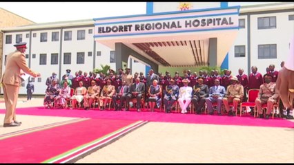 President Kenyatta presides over a military pass-out parade at the nine Kenya rifles Moi barracks