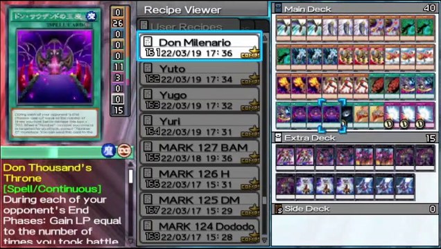 Yu-Gi-Oh! ARC-V Tag Force Special PSP - Don Thousand (Videojuegos) Deck Profile #zexal #cardgamer