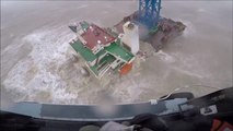 Rescatan in extremis a un operario de un buque científico que se hundía en Hong Kong