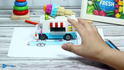 LEGO Ice-cream Machine  완벽한 아이스크림 콘 - 스톱모션 요리 & Lego ASMR