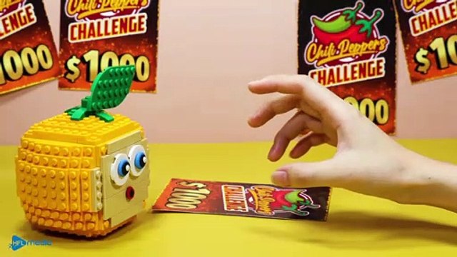 LEGO Spicy Foods Mukbang 매운 매운 패스트 푸드 챌린지 - 스톱모션 요리 & Lego ASMR