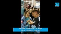 Un hincha de Belgrano le pidió casamiento a su novia en pleno partido