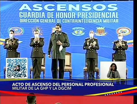 Jefe de Estado lidera acto de ascensos de la Guardia de Honor Presidencial y DGCIM