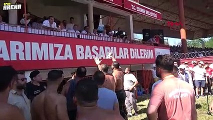 Kırkpınar'da gergin anlar! Şaban Yılmaz kırmızı kartla elenince ortalık karıştı