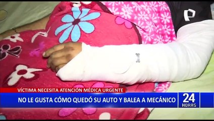 Mecánico baleado por cliente pide ayuda tras quedarse sin movilidad