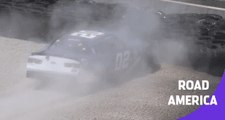 Brett Moffitt slides into gravel pit at Road America