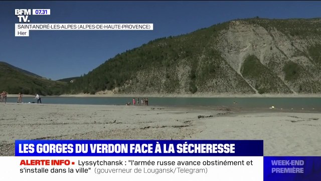 Sècheresse: les gorges du Verdon sont à sec, certaines activités interdites