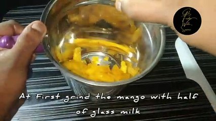 Easy tasty Mango Milkshake , 2 min ready, Only 3 ingredients.
