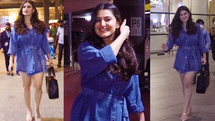 Shivaleeka Oberoi Mumbai airport पर हुईं spot | Khuda Haafiz 2 trailer| Vidyut Jamwal*Entertainment