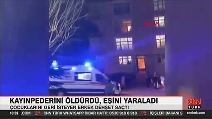 Kayınbabasını bıçaklayarak öldürüp eşini yaraladı