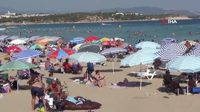 Didim Altınkum Plajı tıklım tıklım doldu