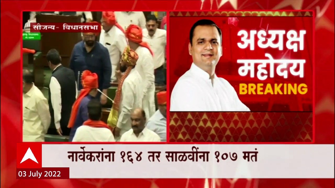 Rahul Narwekar 164 मत मिळवून विजयी, विधिमंडाळातील  पहिली लढाई  शिंदे सरकारने जिंकली : ABP Majha
