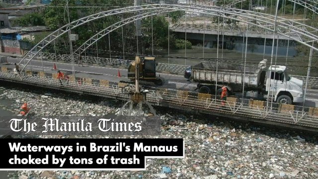 Waterways in Brazil's Manaus choked by tons of trash