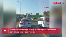 Düğün konvoyundaki kaza anı kamerada