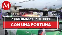 Aseguran fuerte cantidad de dinero en Nuevo León