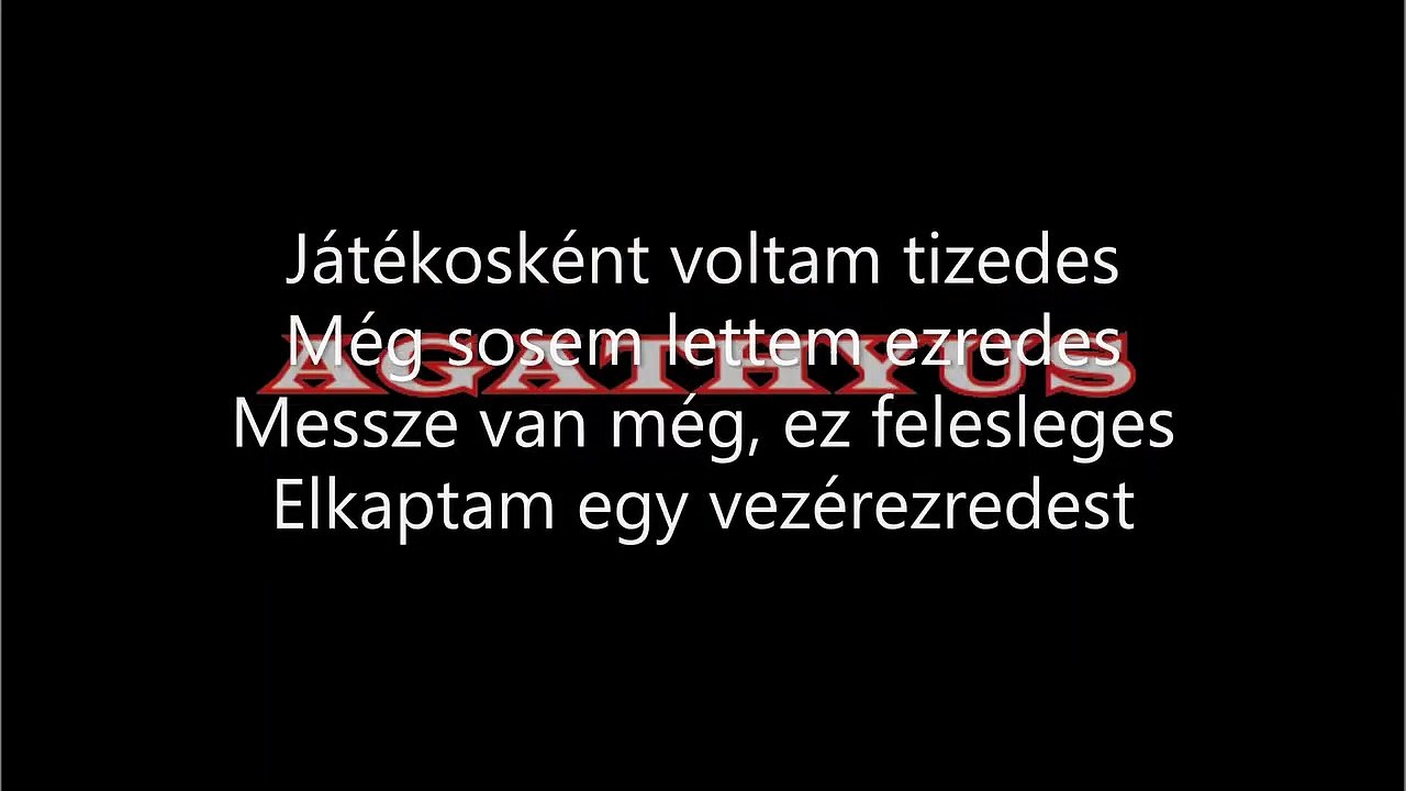 Agathyus - Egyedes (hivatalos dalszöveges audió)