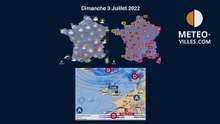 prévisions météo du dimanche 3 juillet 2022