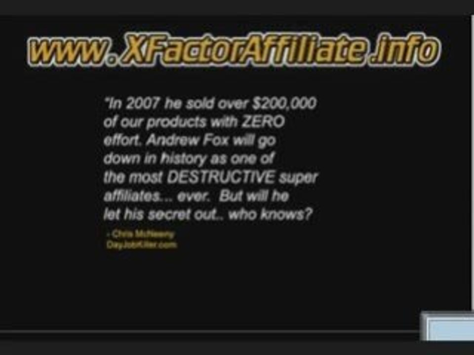 Scam Report:  x factor affiliate xfactor review