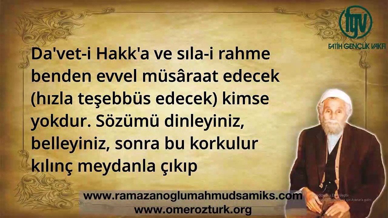 Sami Efendi (k.s)'un Sesinden Abdurrahmân İbn-i Avf (ra)'ın Halîfe İntihabında Mühim Kıymeti Sohbeti