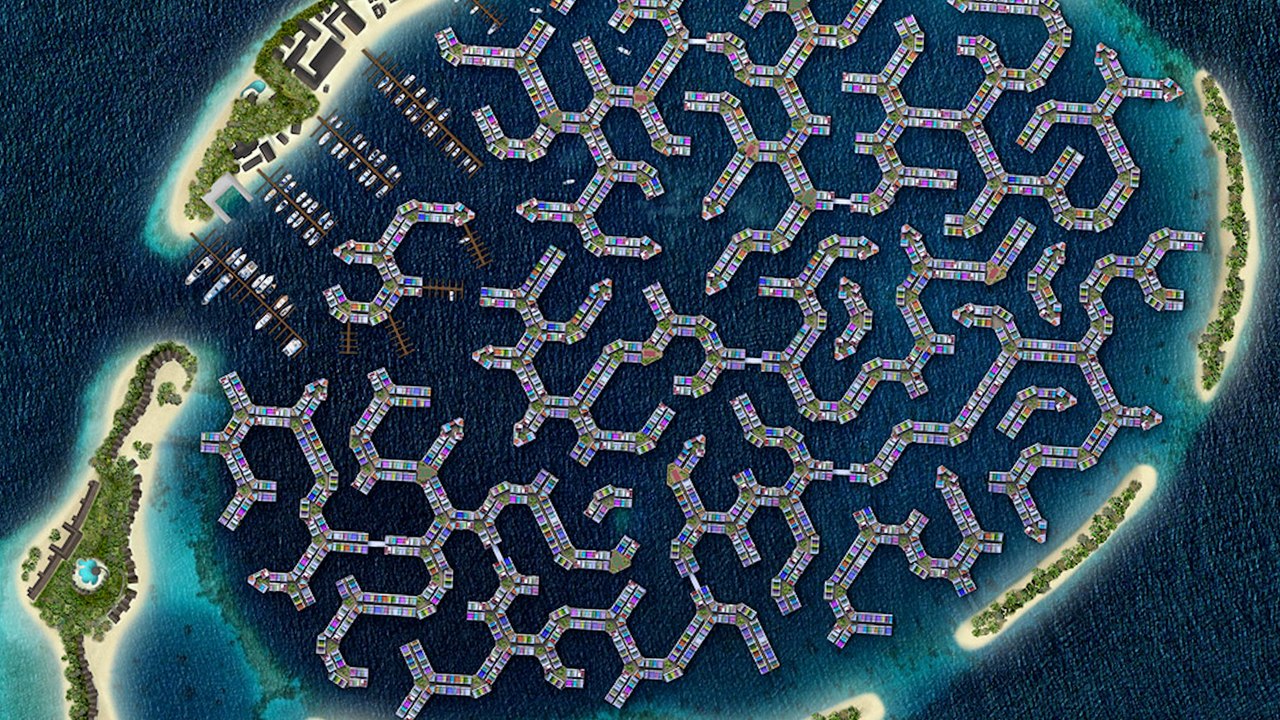 Cette ville flottante sauvera 20 000 personnes de la montée des eaux aux Maldives