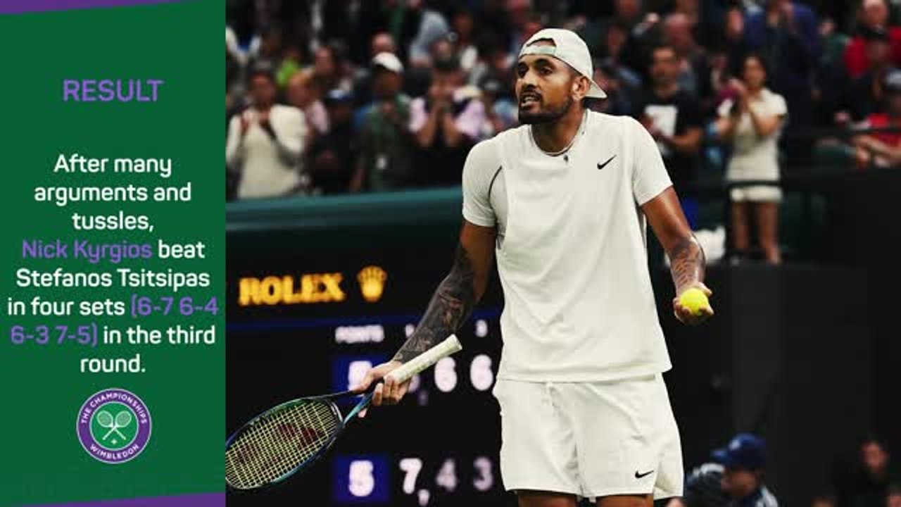 Kyrgios v Tsitsipas What happened? video Dailymotion