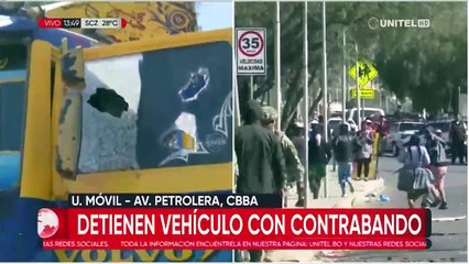 Camión con mercadería de contrabando es apedreado por una turba de personas en Cochabamba