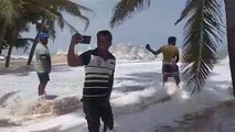 Lemur beach heavy wind waves vibes