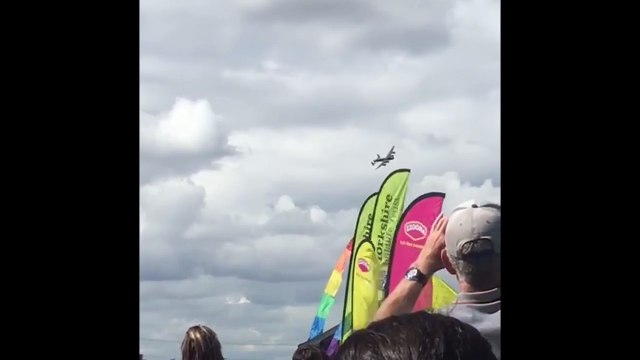 Wakefield Armed Forces Day Battle of Britain Memorial Flight Flypast from the Lancaster Bomber