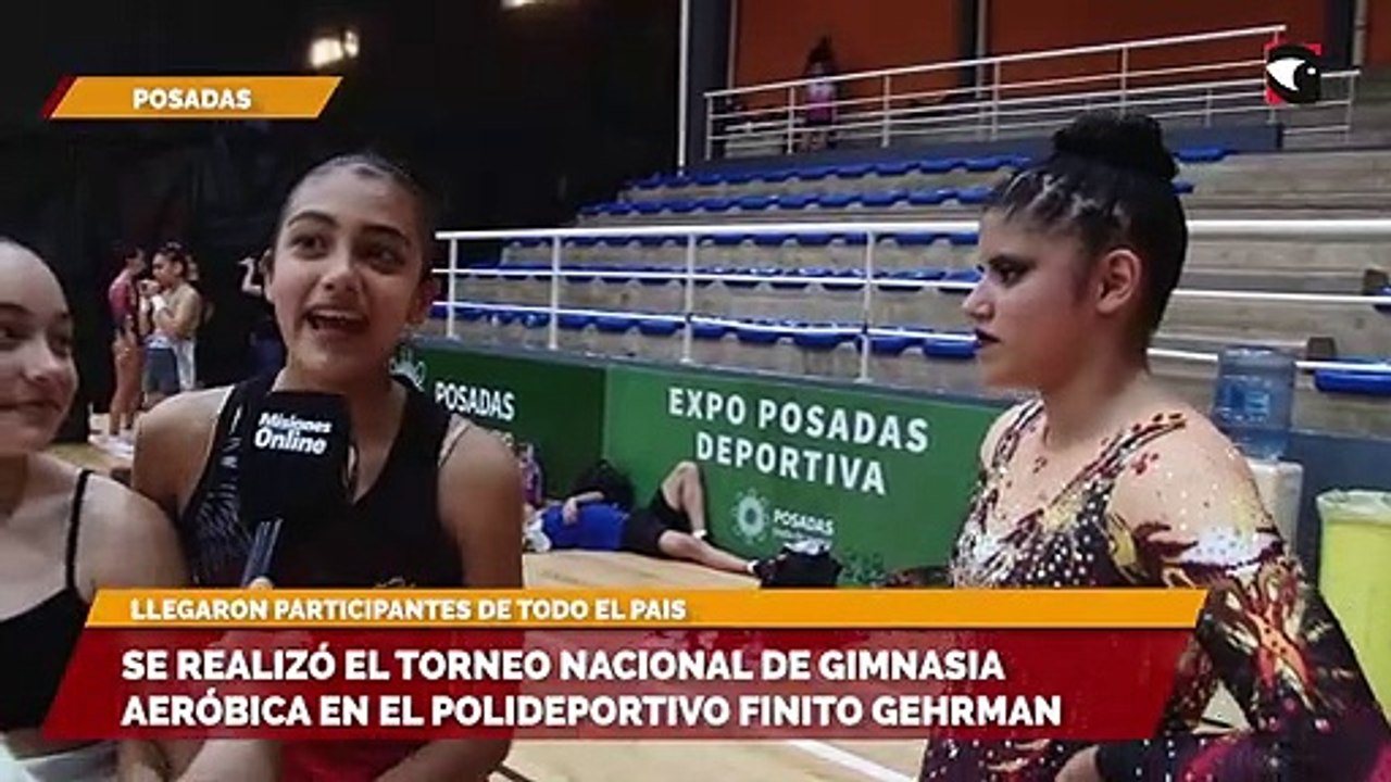 Se realizó el torneo nacional de gimnasia aeróbica en el polideportivo Finito Gehrman