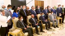 لقاء الرئيس السيسي مع الإعلاميين والصحفيين خلال افتتاح محطة عدلي منصور والقطار الكهربائي الخفيف