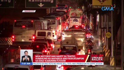 Mga motoristang naiipit sa traffic, humihiling na mapabilis ang pagkukumpuni sa EDSA-Kamuning Flyover | UB