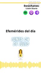 Efemérides lunes 04 de julio