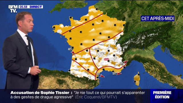 Un temps ensoleillé au Nord, plus nuageux et avec des risques d'orages du Sud-Ouest aux Alpes prévu ce lundi