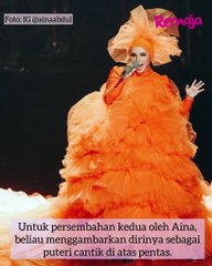 Rare & Berani!  Aina Abdul Gayakan Baju Dengan 150 Helai Rambut..