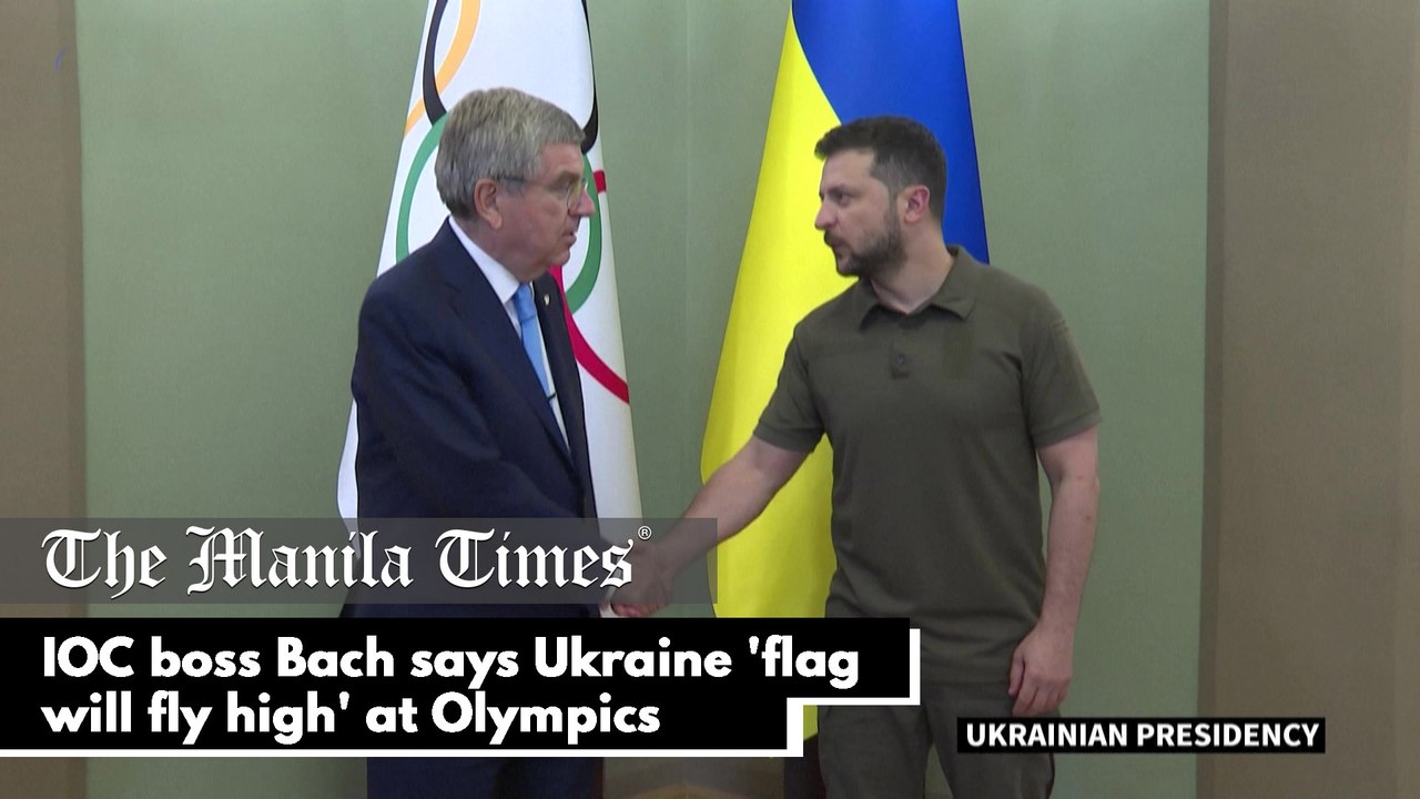 IOC boss Bach says Ukraine 'flag will fly high' at Olympics