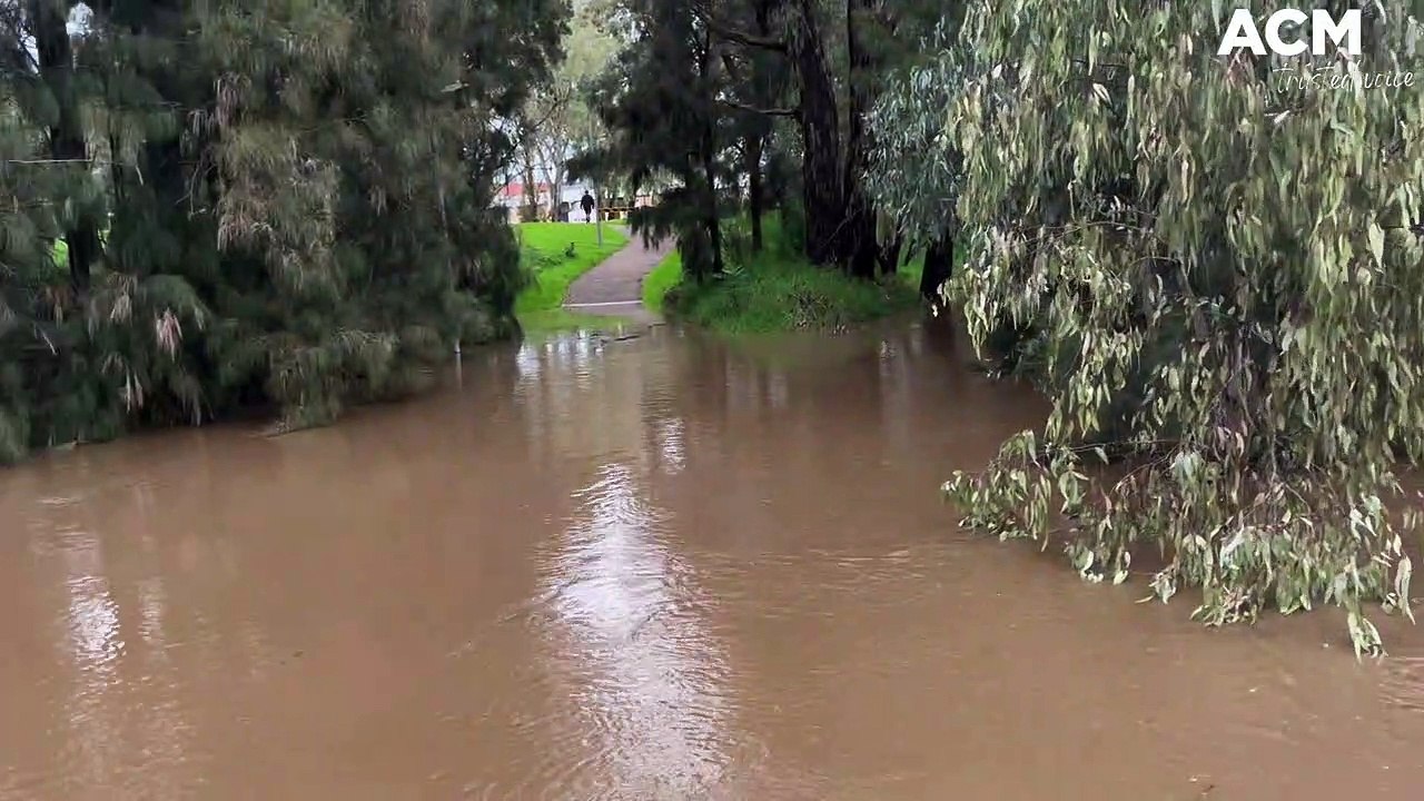 The Macquarie River in Dubbo on July 4.