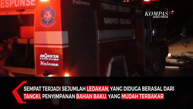 Kebakaran Pabrik Bahan Kimia Cat Hingga Terjadi Ledakan di Sidoarjo