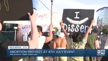 Abortion rights protest at Tempe 4th of July event