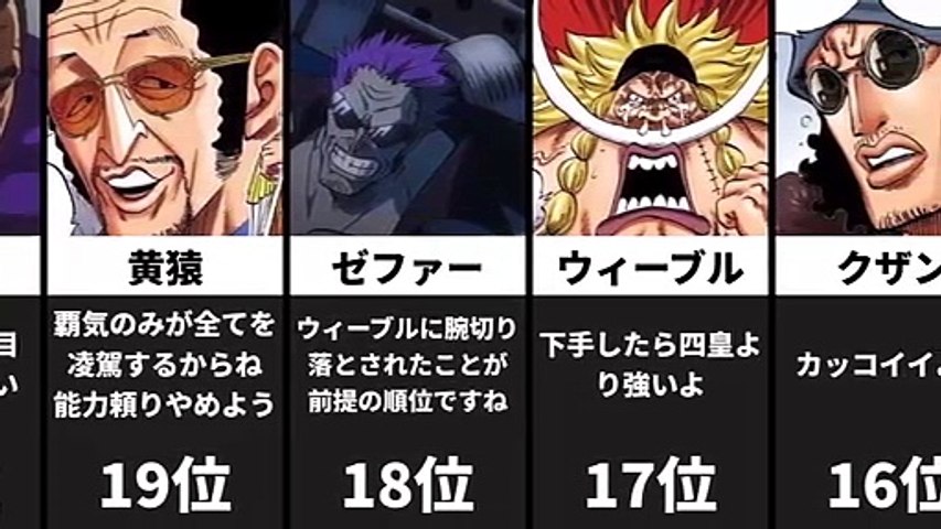 ワンピース 最強ランキング Top Onepiece 動画 Dailymotion