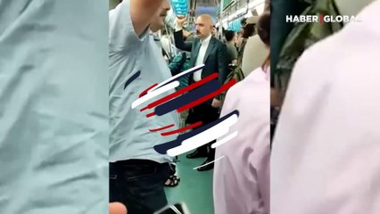 Ulaştırma Bakanı Adil Karaismailoğlu Marmaray'da ayakta yolculuk yaptı