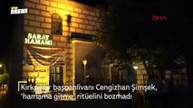 Kırkpınar başpehlivanı Şimşek, hamam ritüelini bozmadı